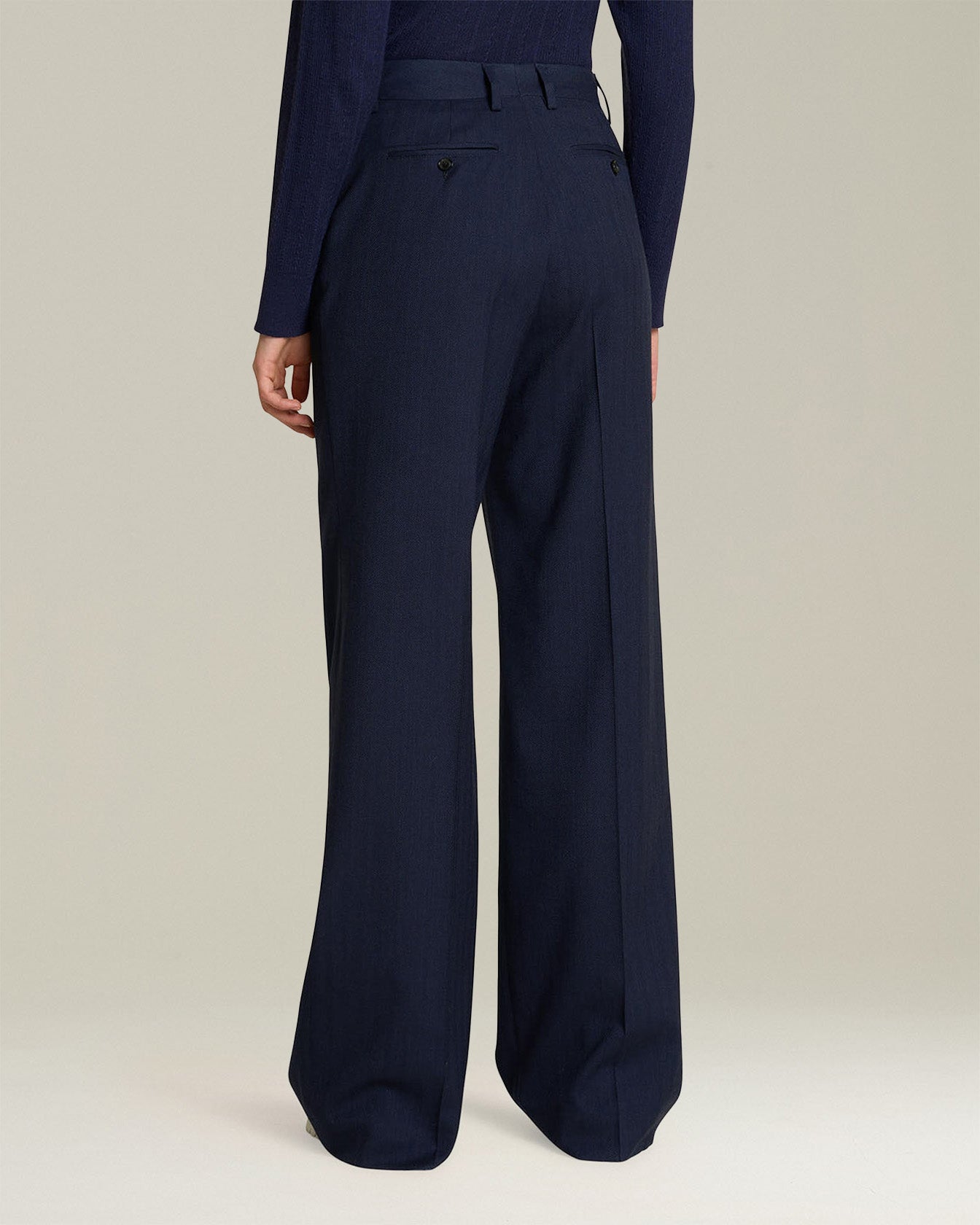 HERRINGBONE WOOL TROUSERS