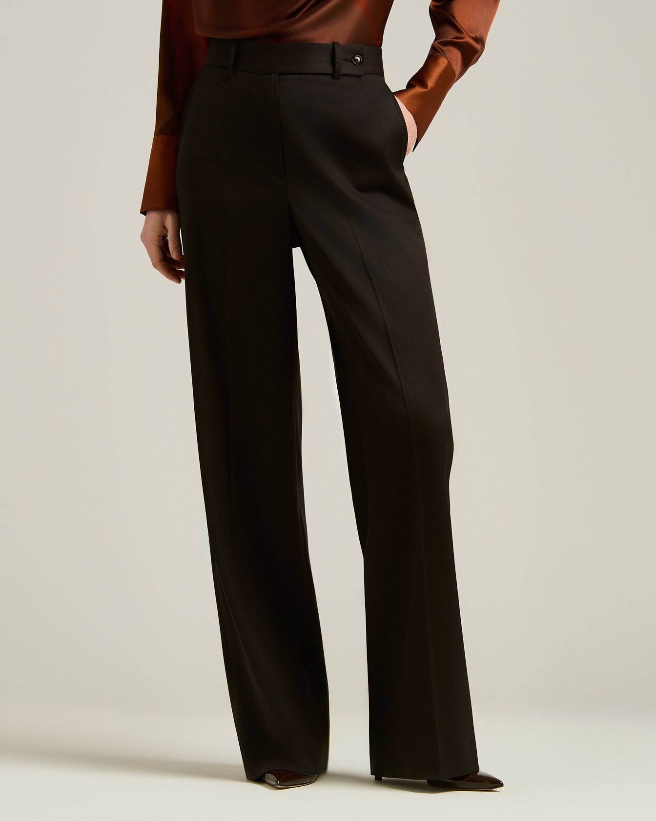 PANTALONE IN LANA MONOCHROME