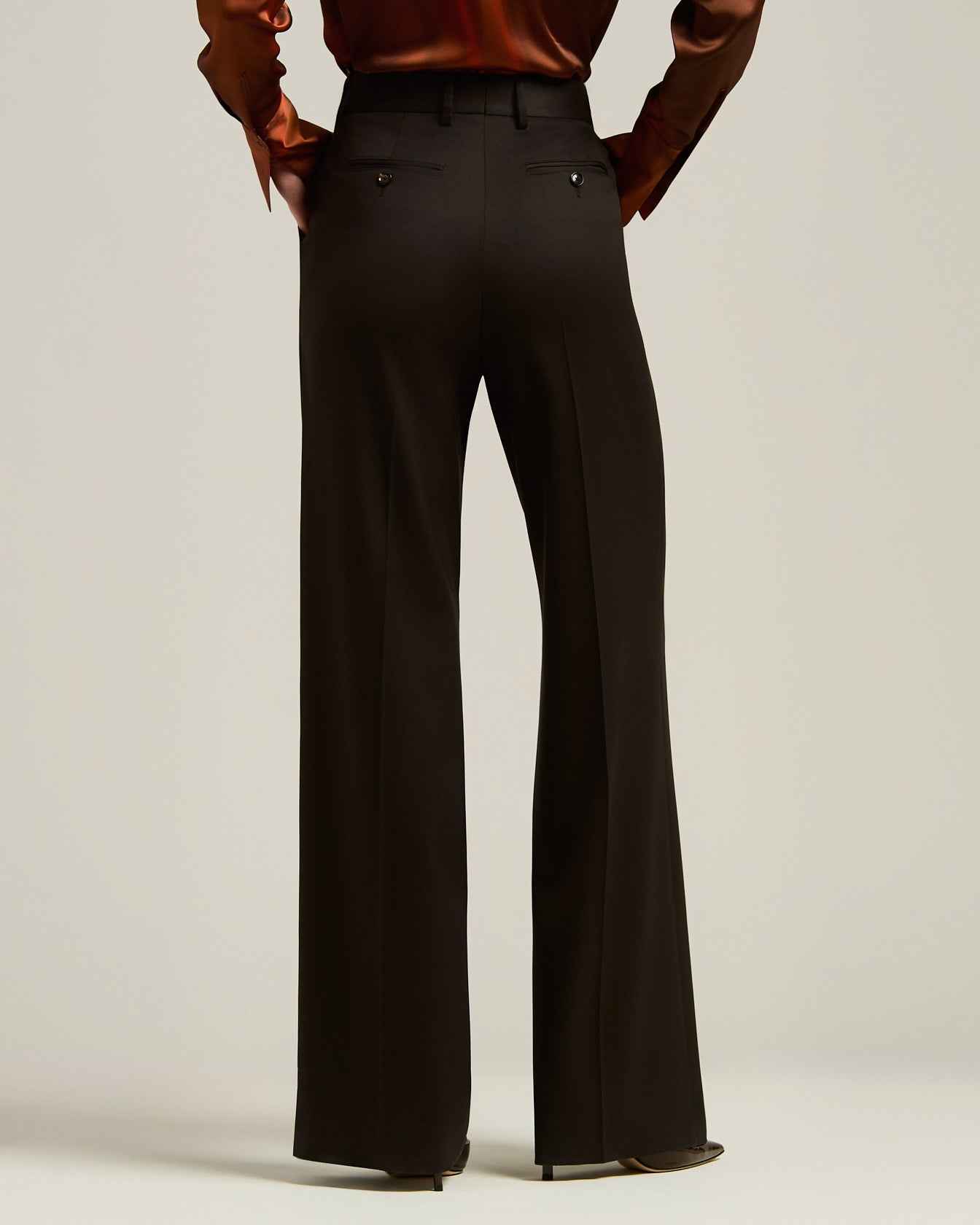 PANTALONE IN LANA MONOCHROME