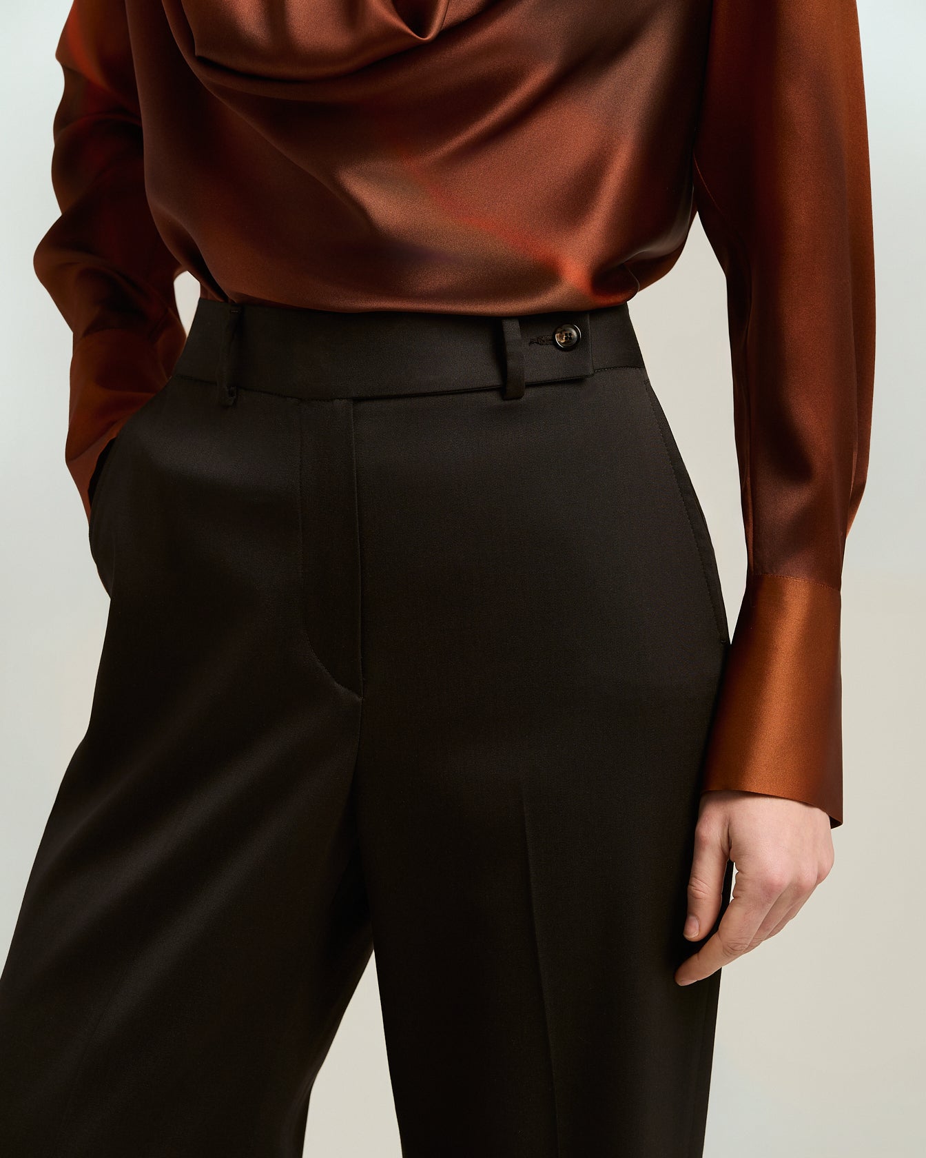 PANTALONE IN LANA MONOCHROME