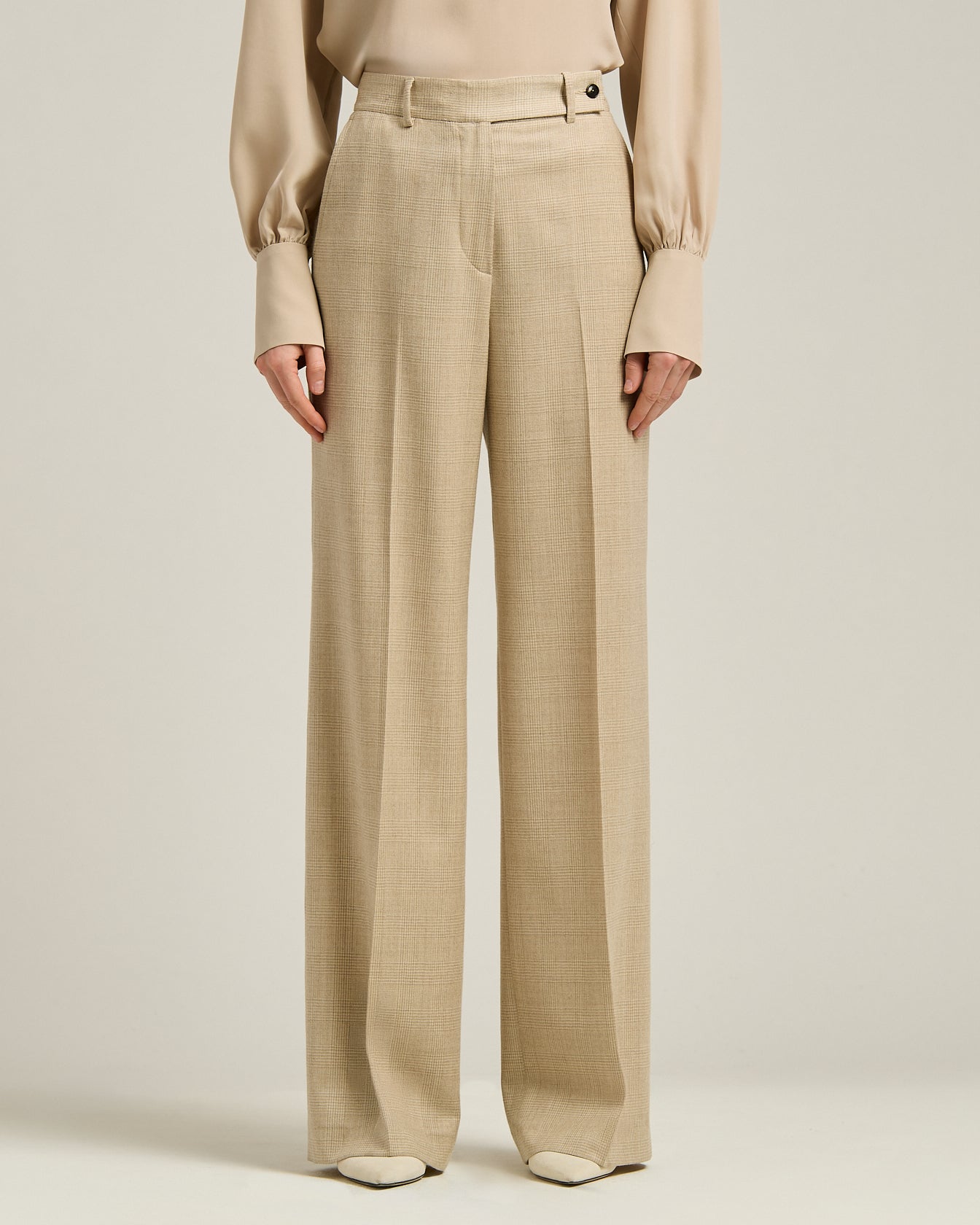 PANTALONE PRINCIPE DI GALLES IN LANA BLEND