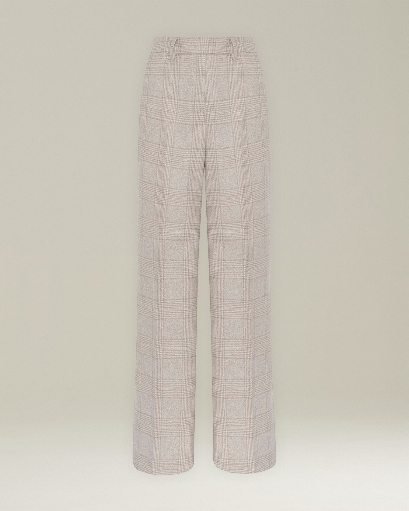 GLEN PLAID CASHMERE BLEND TROUSERS