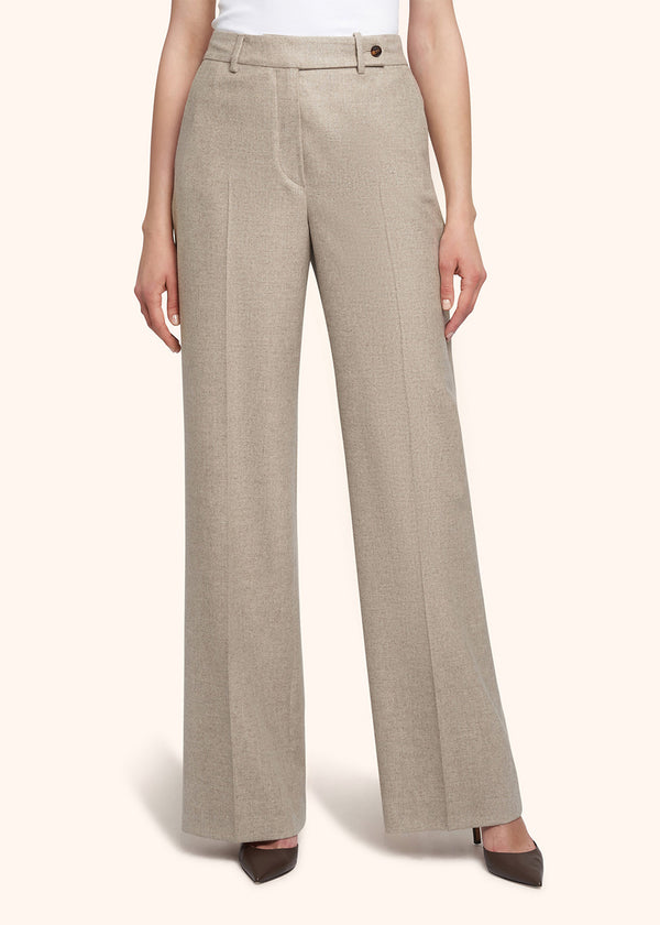 Kiton beige trousers for woman, in cashmere 2