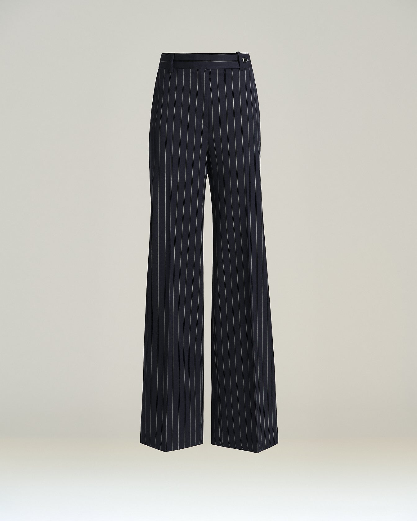 PANTALONI GESSATI IN LANA STRETCH