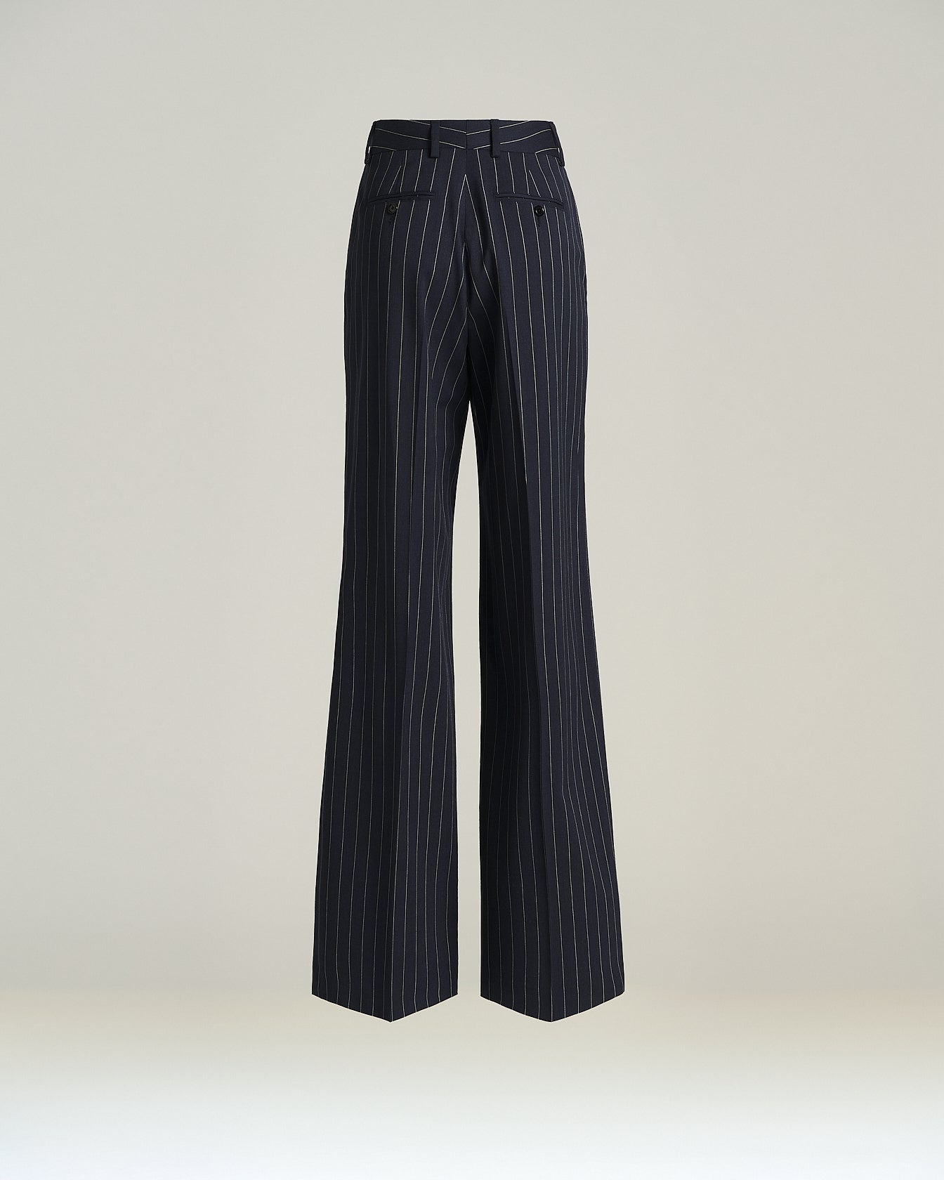 PANTALONI GESSATI IN LANA STRETCH