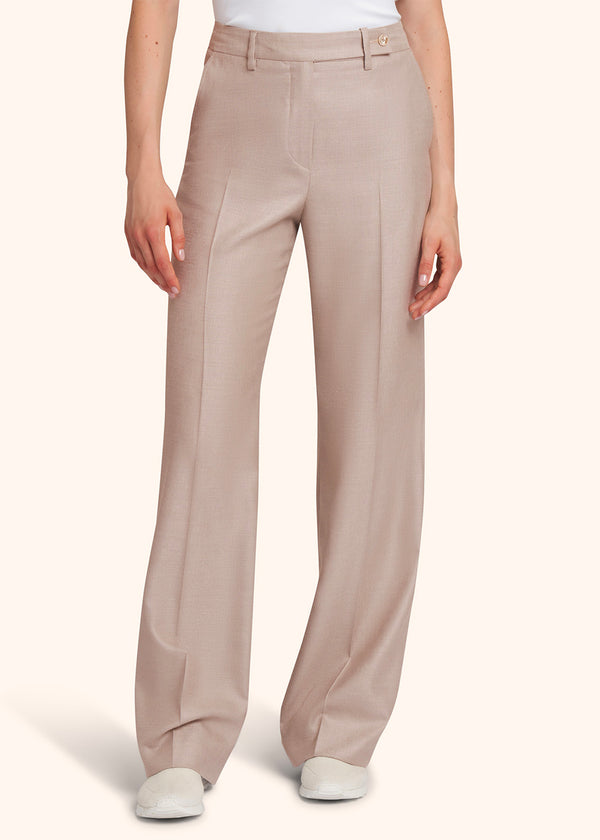 Kiton beige trousers for woman, in silk 2