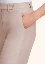 Kiton beige trousers for woman, in silk 4