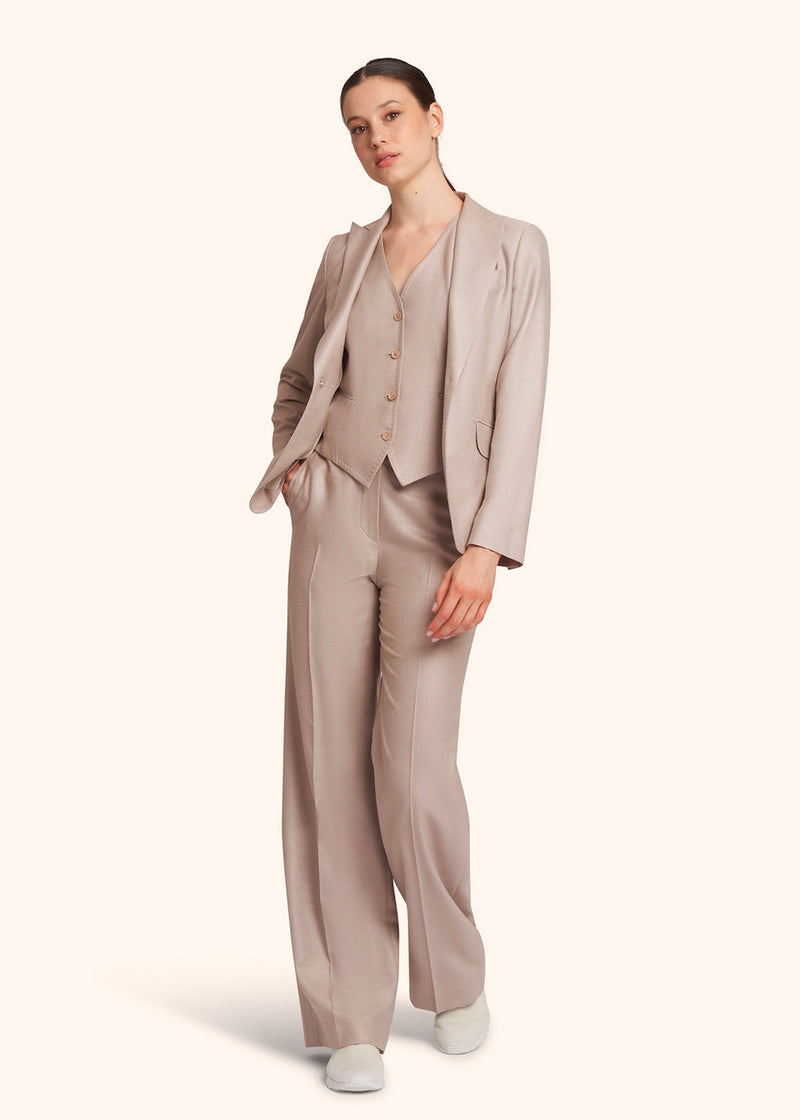 Kiton beige trousers for woman, in silk 5