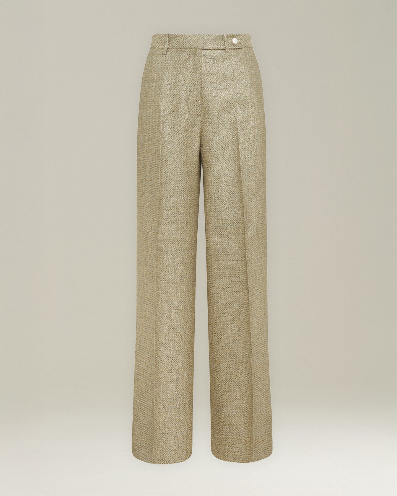 VISCOSE LAMÉ EFFECT TROUSERS