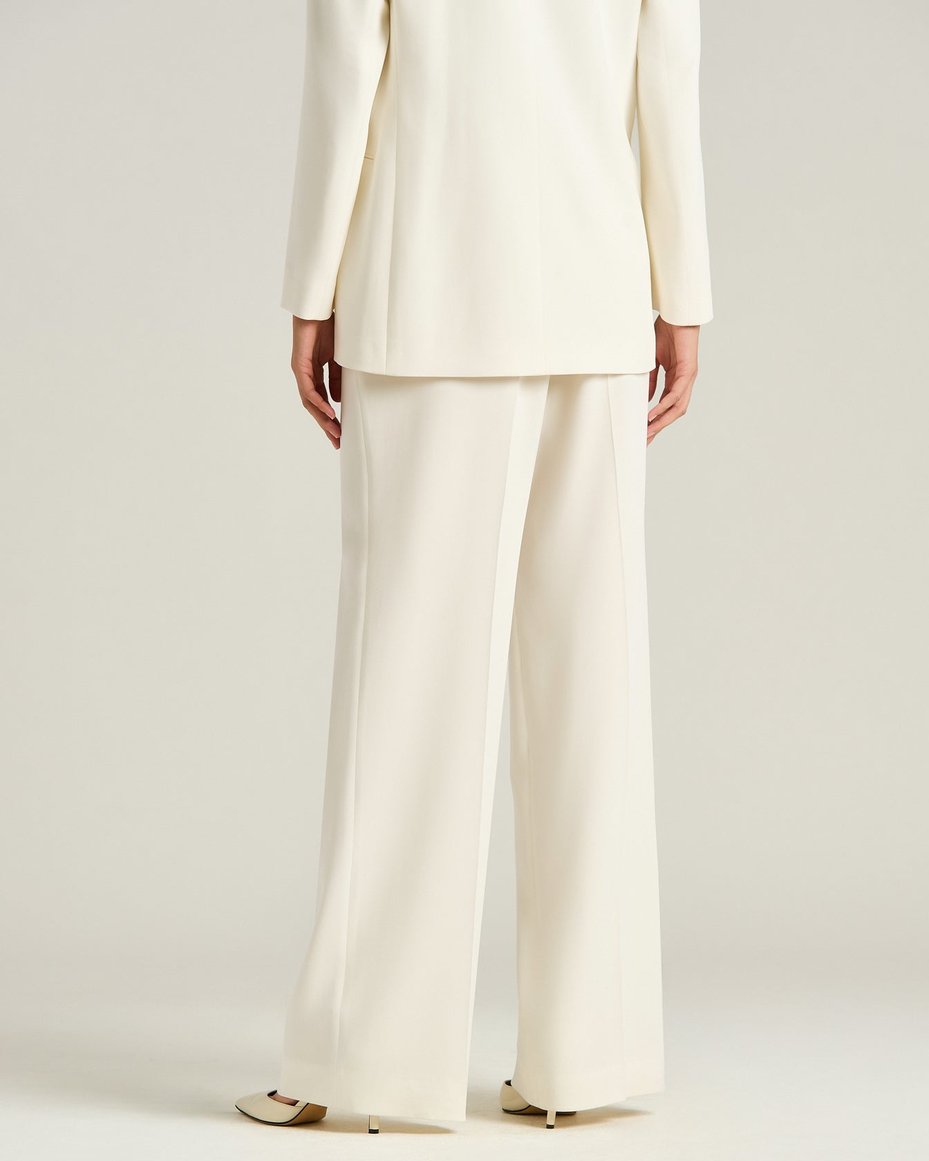 WIDE-LEG SILK TROUSERS