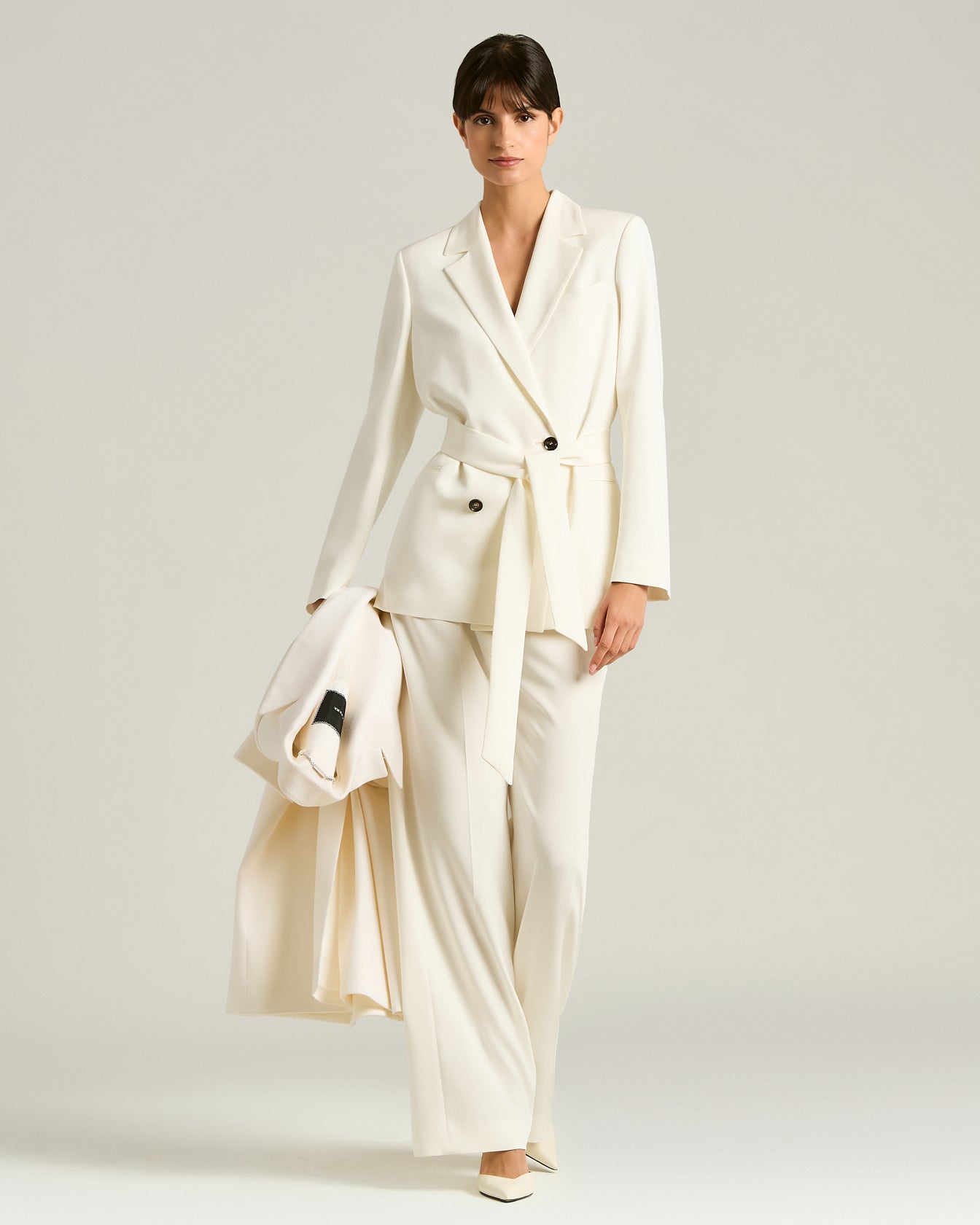 WIDE-LEG SILK TROUSERS