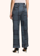 PRINTED SILK DRAWSTRING TROUSERS