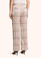 PRINTED SILK DRAWSTRING TROUSERS