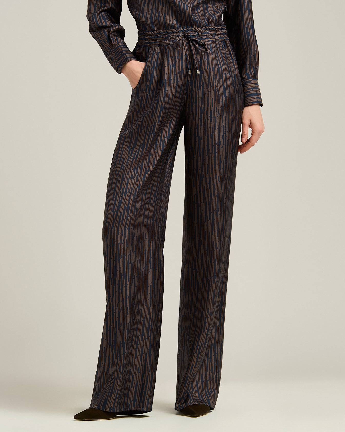 PANTALONE IN SETA STAMPATA