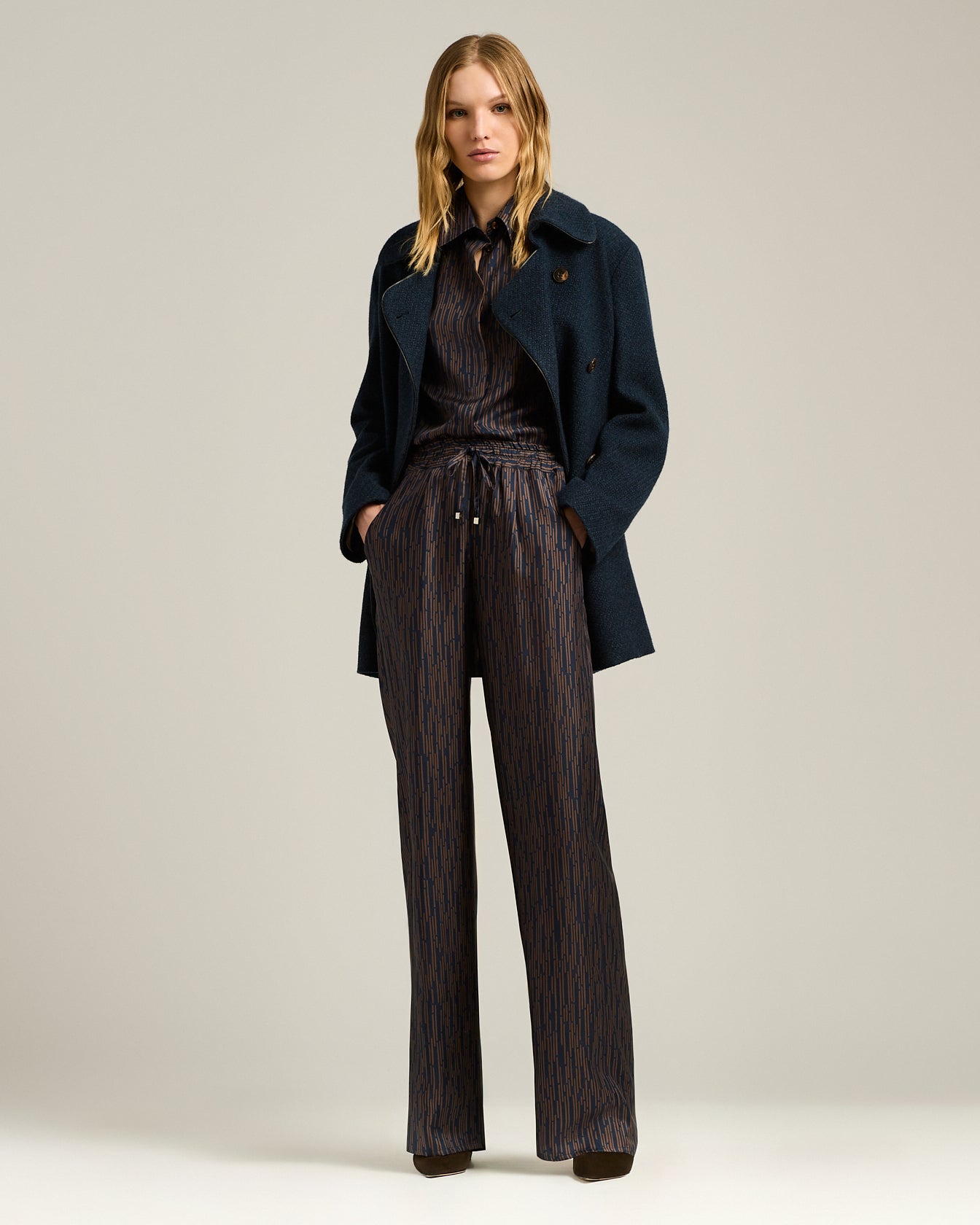 PANTALONE IN SETA STAMPATA