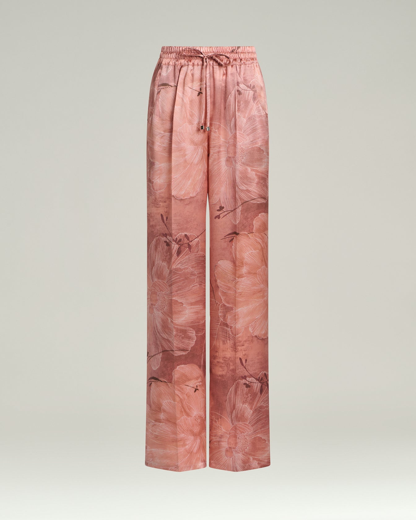 PANTALONI IN PURA SETA STAMPATA