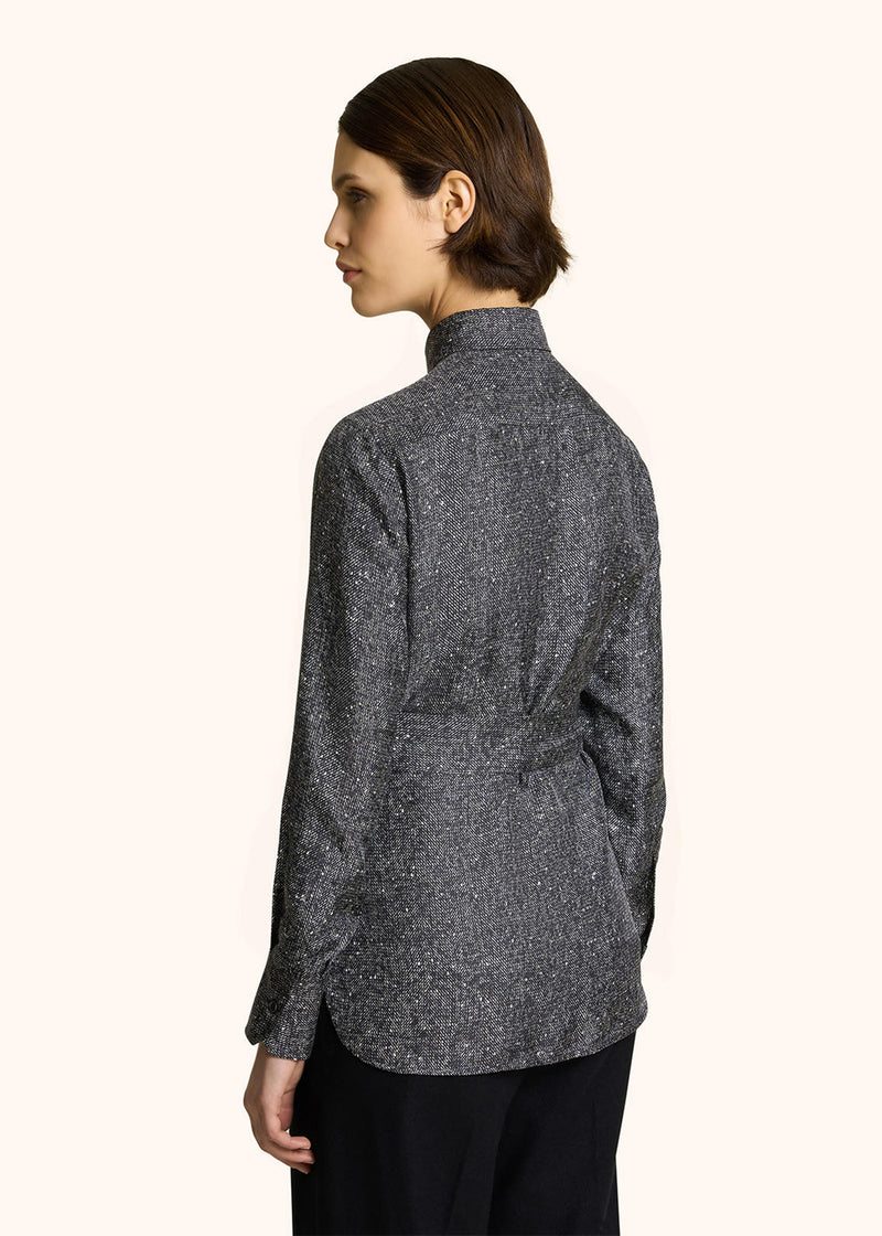 LAMÉ EFFECT SILK SHIRT