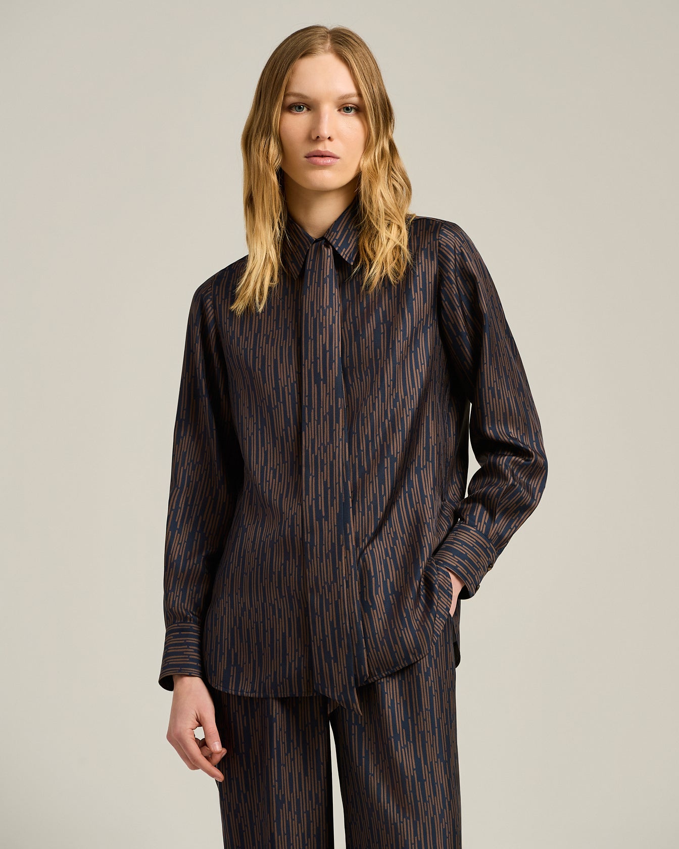 CAMICIA IN SETA STAMPATA