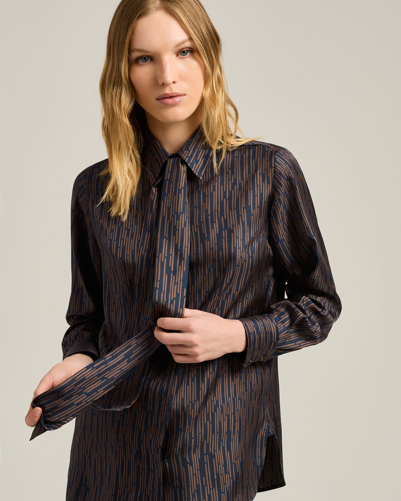 CAMICIA IN SETA STAMPATA