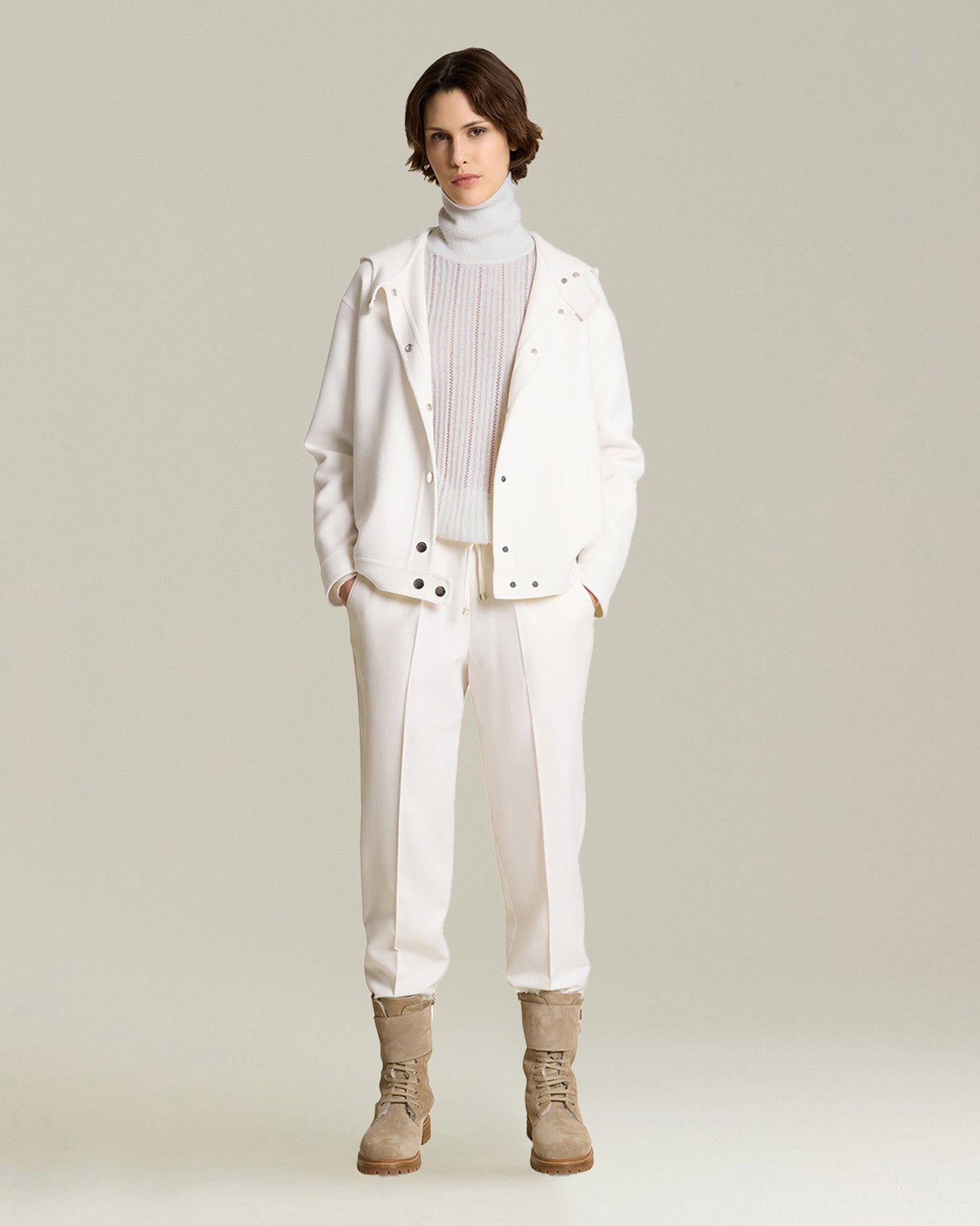 CASHMERE DOUBLE CLOTH BLOUSON