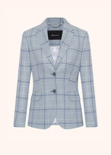 CHECKED CASHMERE BLAZER