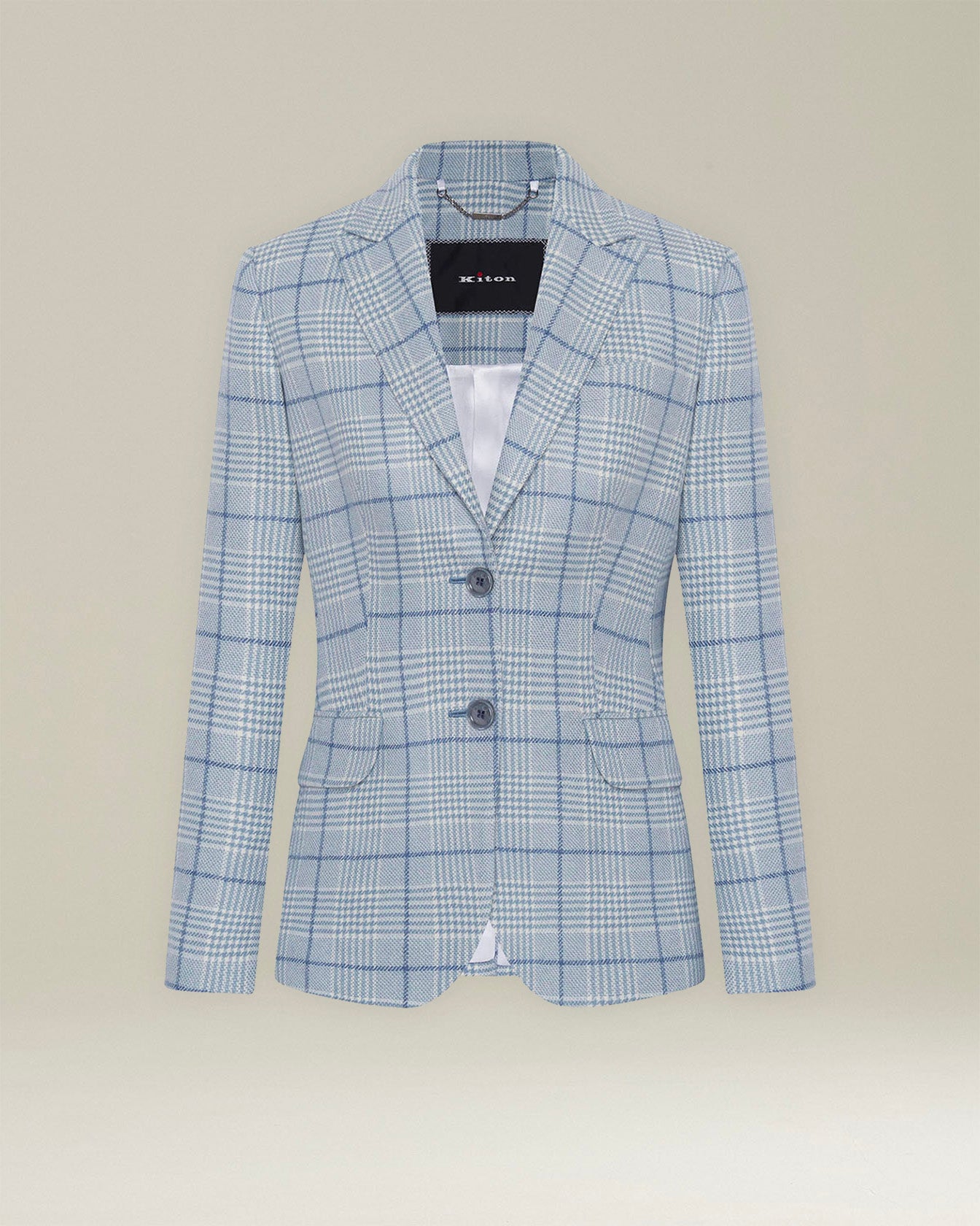 CHECKED CASHMERE BLAZER