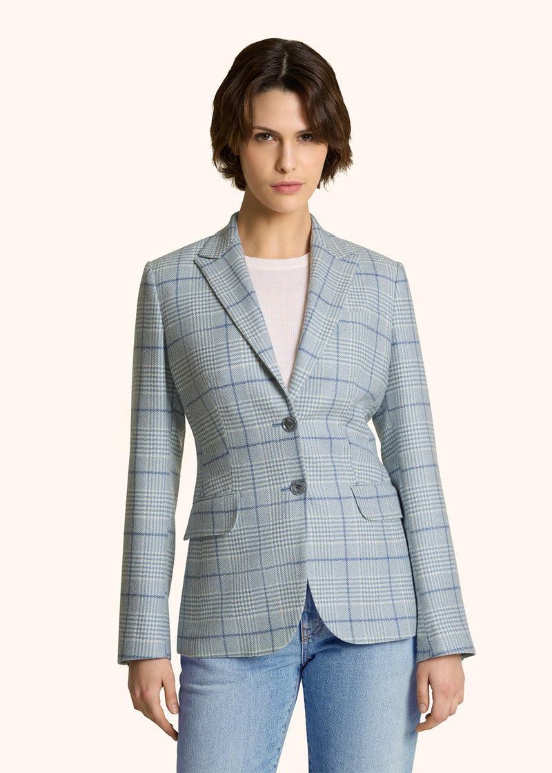 CHECKED CASHMERE BLAZER