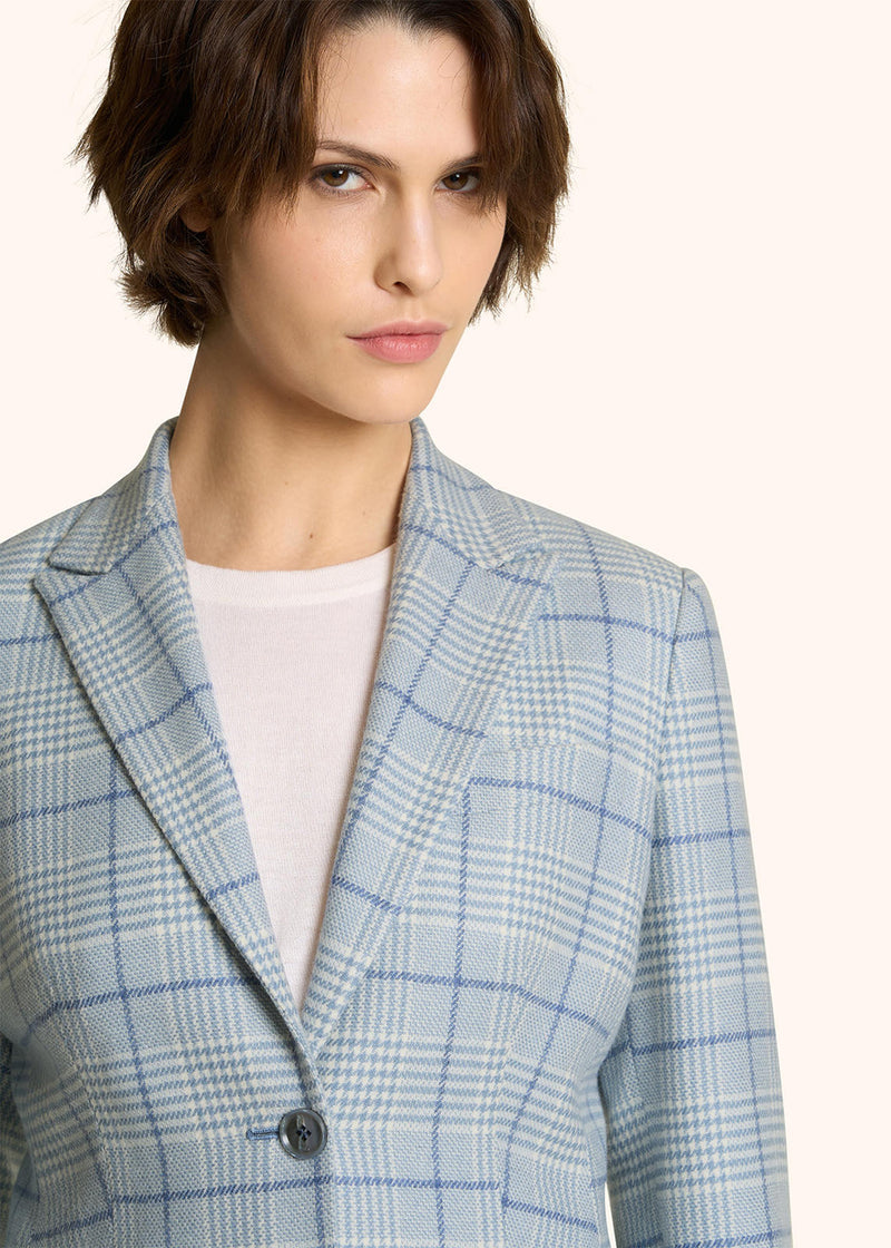 CHECKED CASHMERE BLAZER