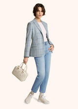 CHECKED CASHMERE BLAZER