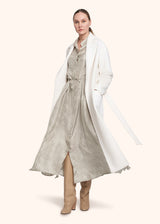 Kiton cream white/beige dress for woman, in silk 5