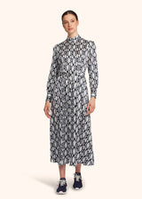 Kiton blue dress for woman, in silk 2