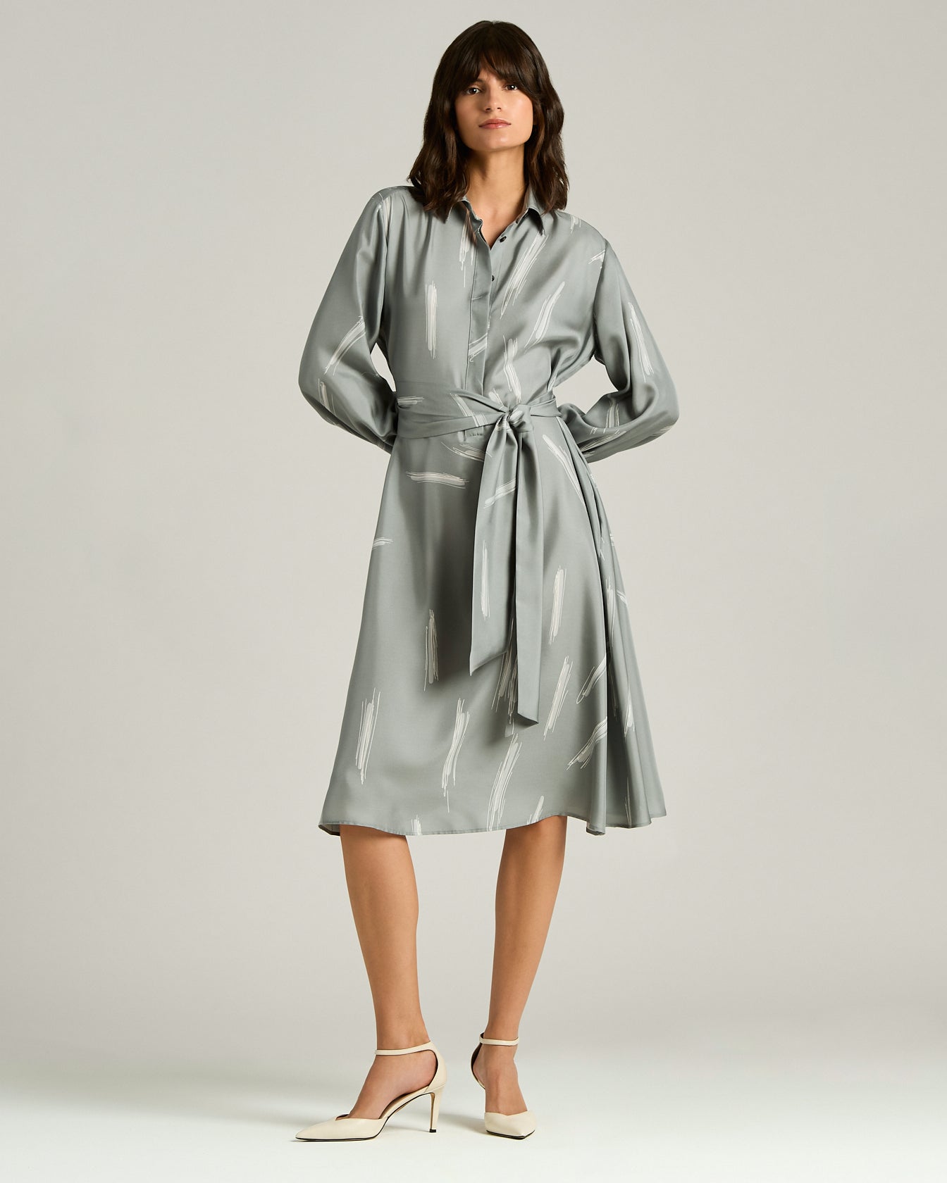 grey silk shift dress Vintage EMILIO PUCCI Silk Shift Dress