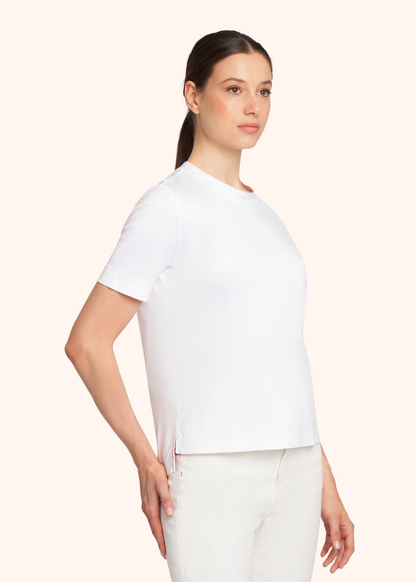 Kiton white t-shirt cotton for woman, in cotton 2