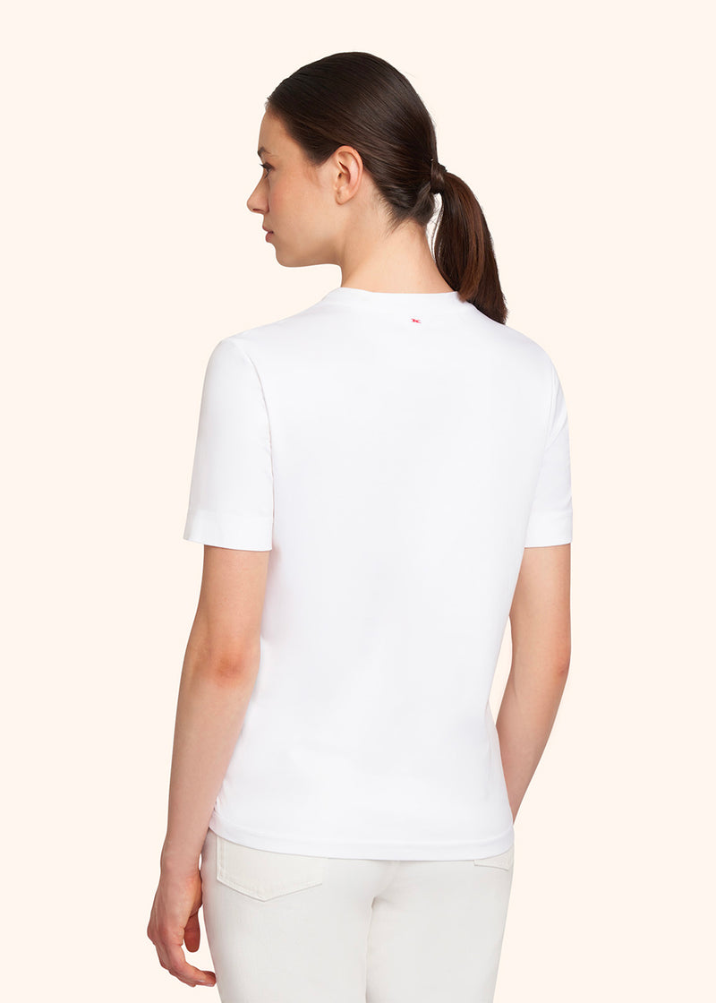 Kiton white t-shirt cotton for woman, in cotton 3