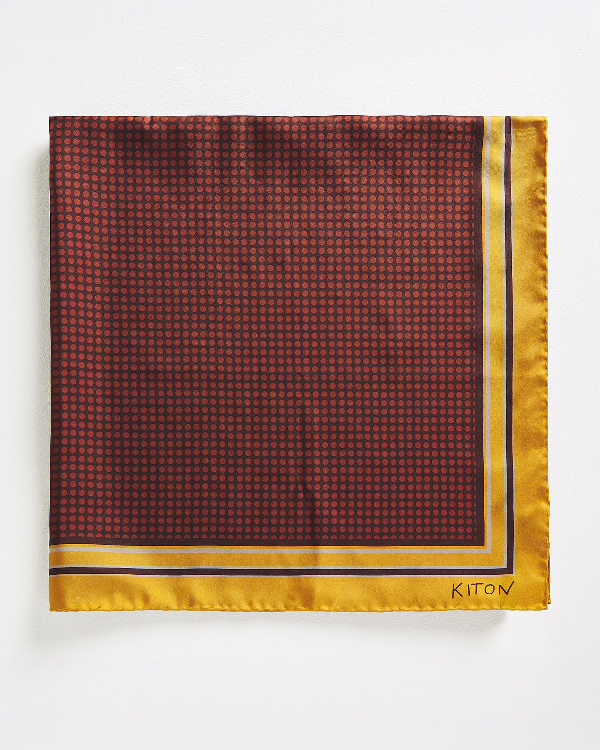 OCHRE YELLOW SILK SCARF 1
