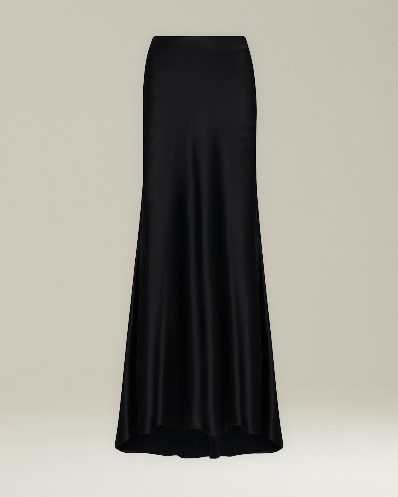 LONG SILK SATIN SKIRT