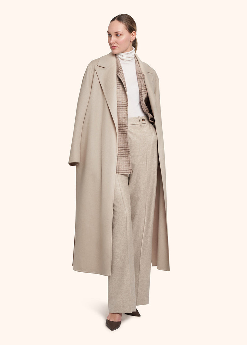 Kiton beige coat for woman, in cashmere 5