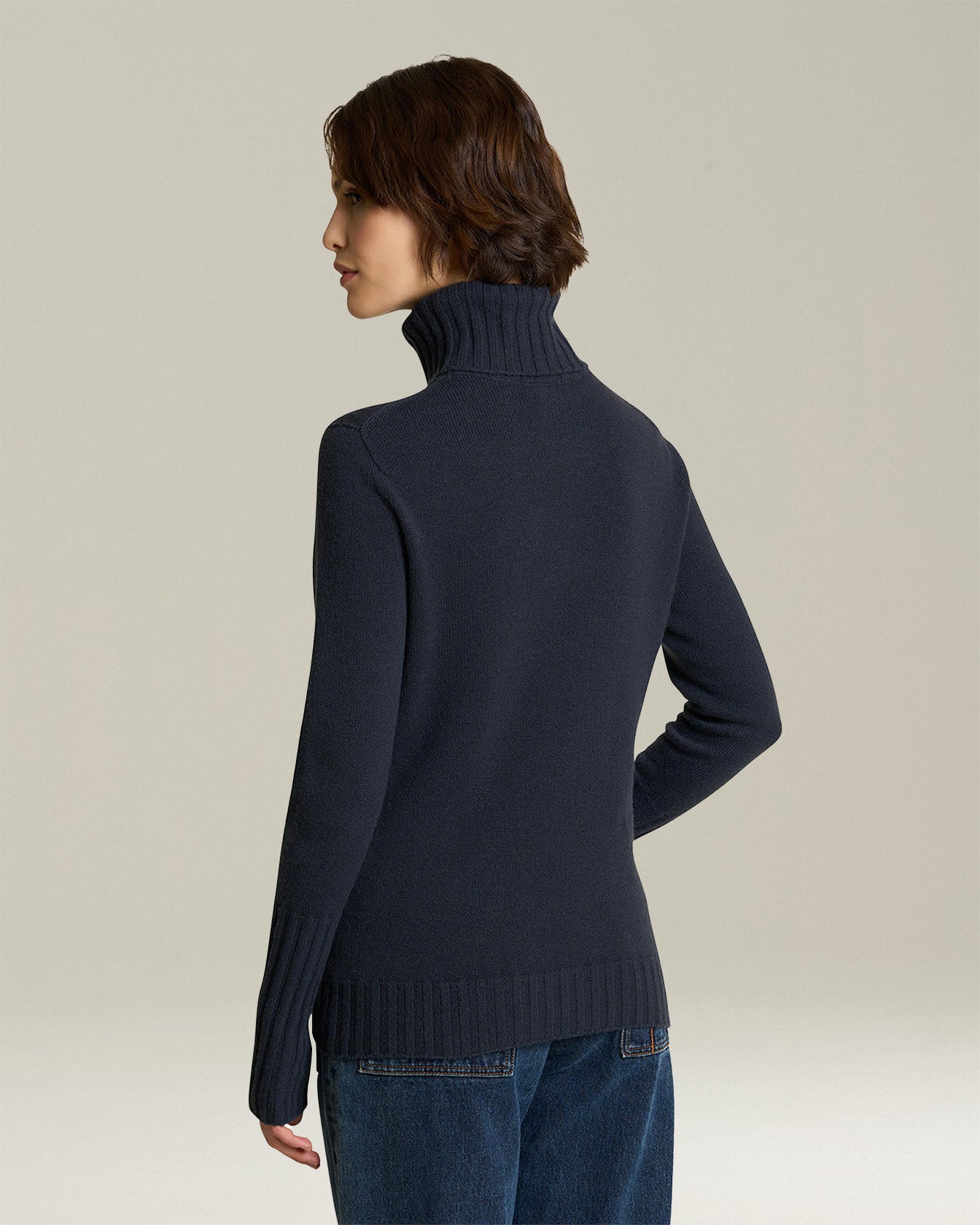 CASHMERE POLO NECK JUMPER