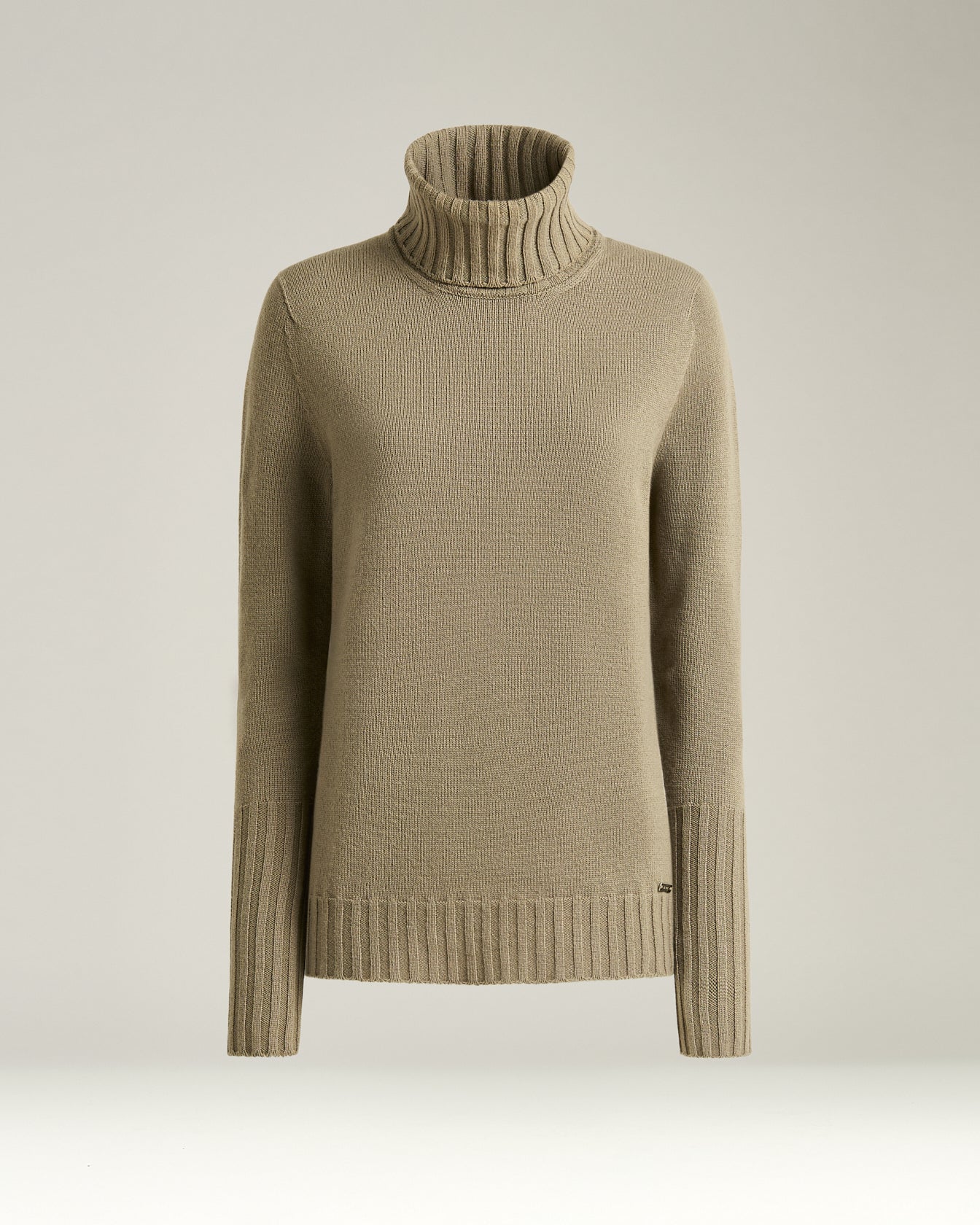 women's beige cashmere turtleneck sweater