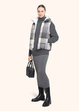 Kiton anthracite grey jersey w/hood for woman, in cashmere 5