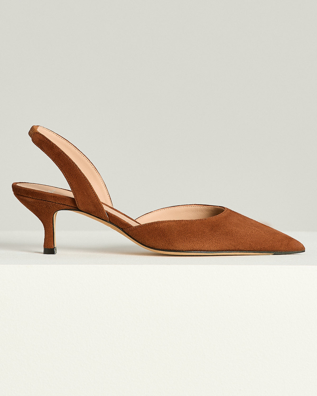 BROWN GOATSKIN PUMP SHOES 1