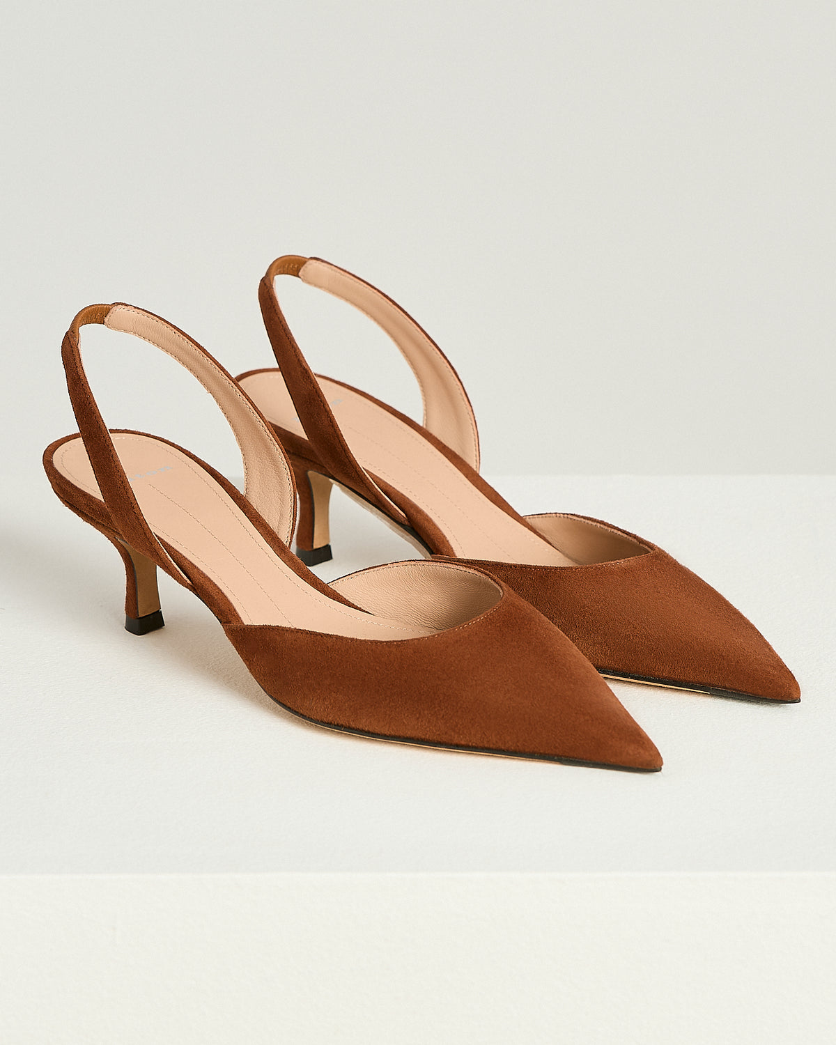 BROWN GOATSKIN PUMP SHOES 2