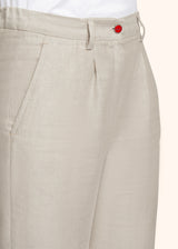 Kiton beige trousers for woman, in linen 4