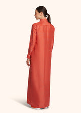 Kiton orange dress for woman, in silk 3