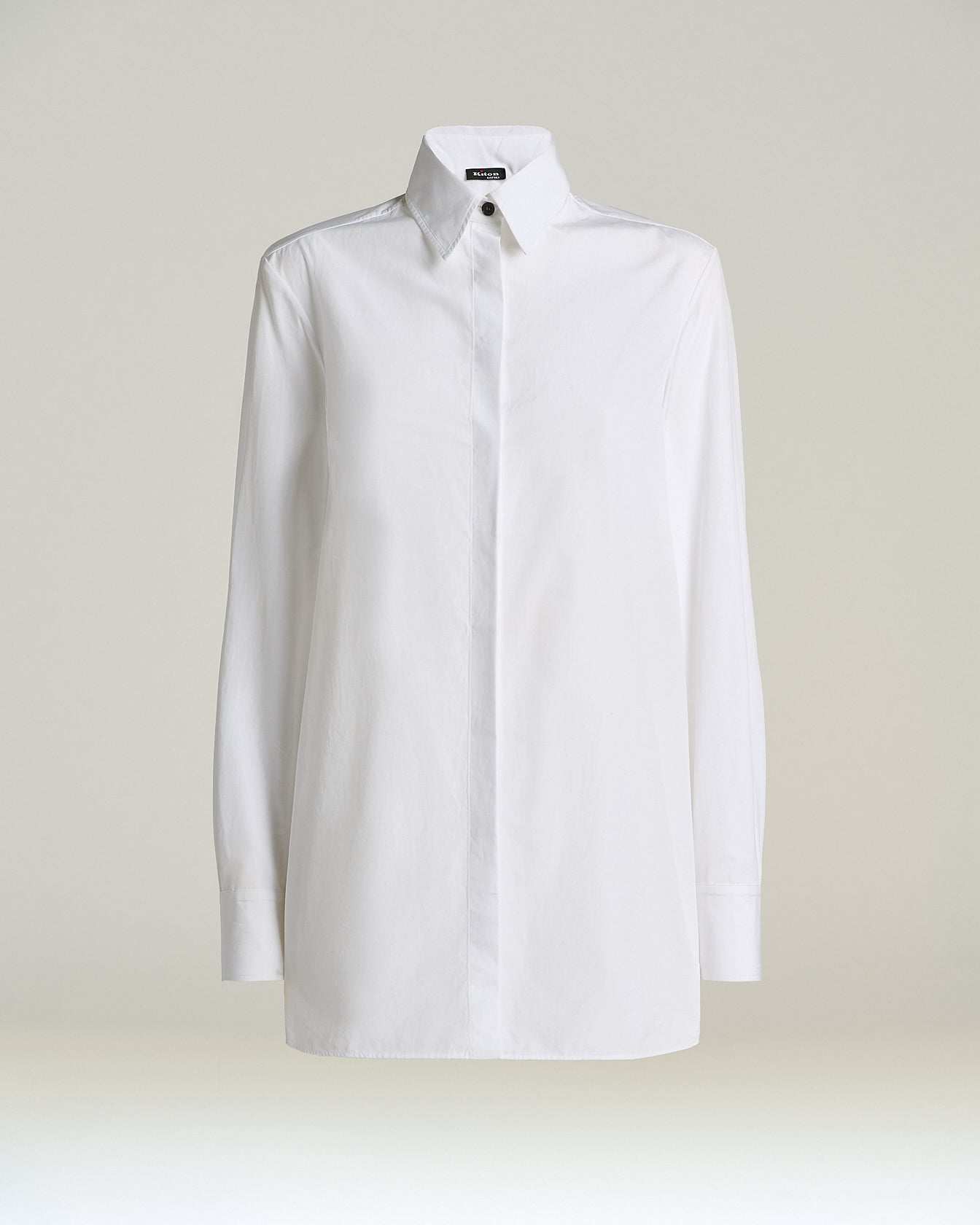 CAMICIA IN COTONE CON CANNONCINO COPERTO