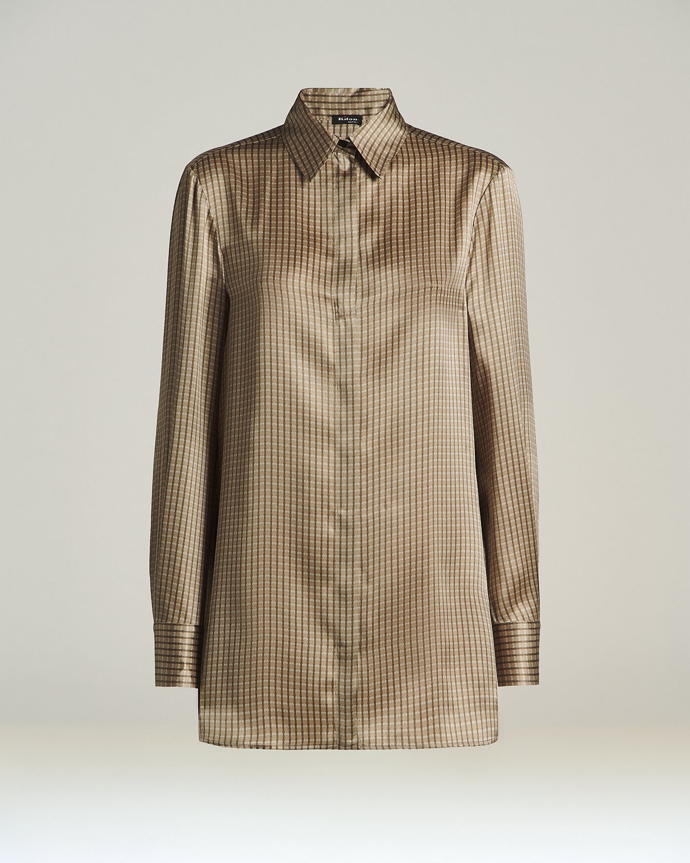 CAMICIA IN SETA CON DISEGNO GEOMETRICO