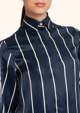 Kiton blue shirt for woman, in silk 4