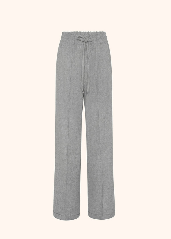 Kiton light grey trousers for woman, in cashmere 1