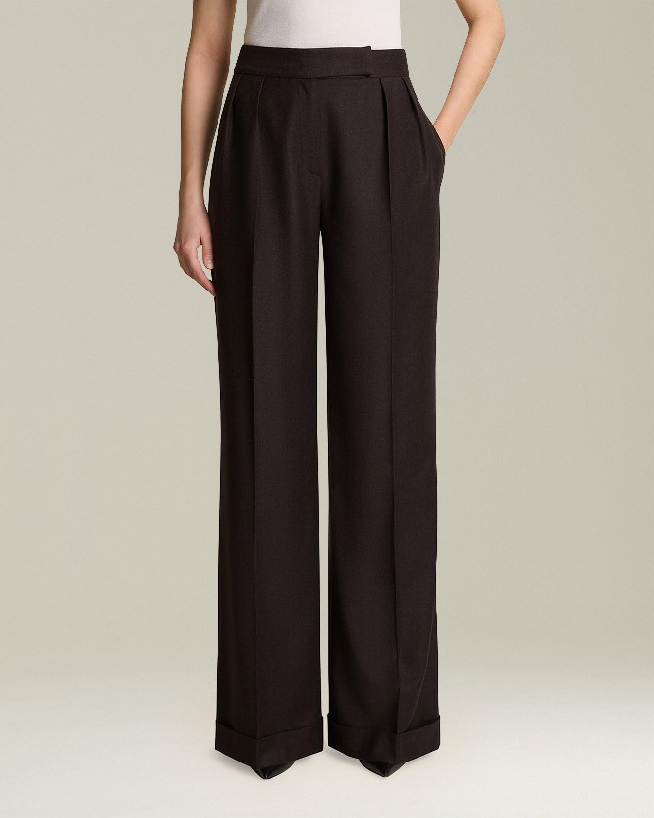 WOOL PALAZZO TROUSERS