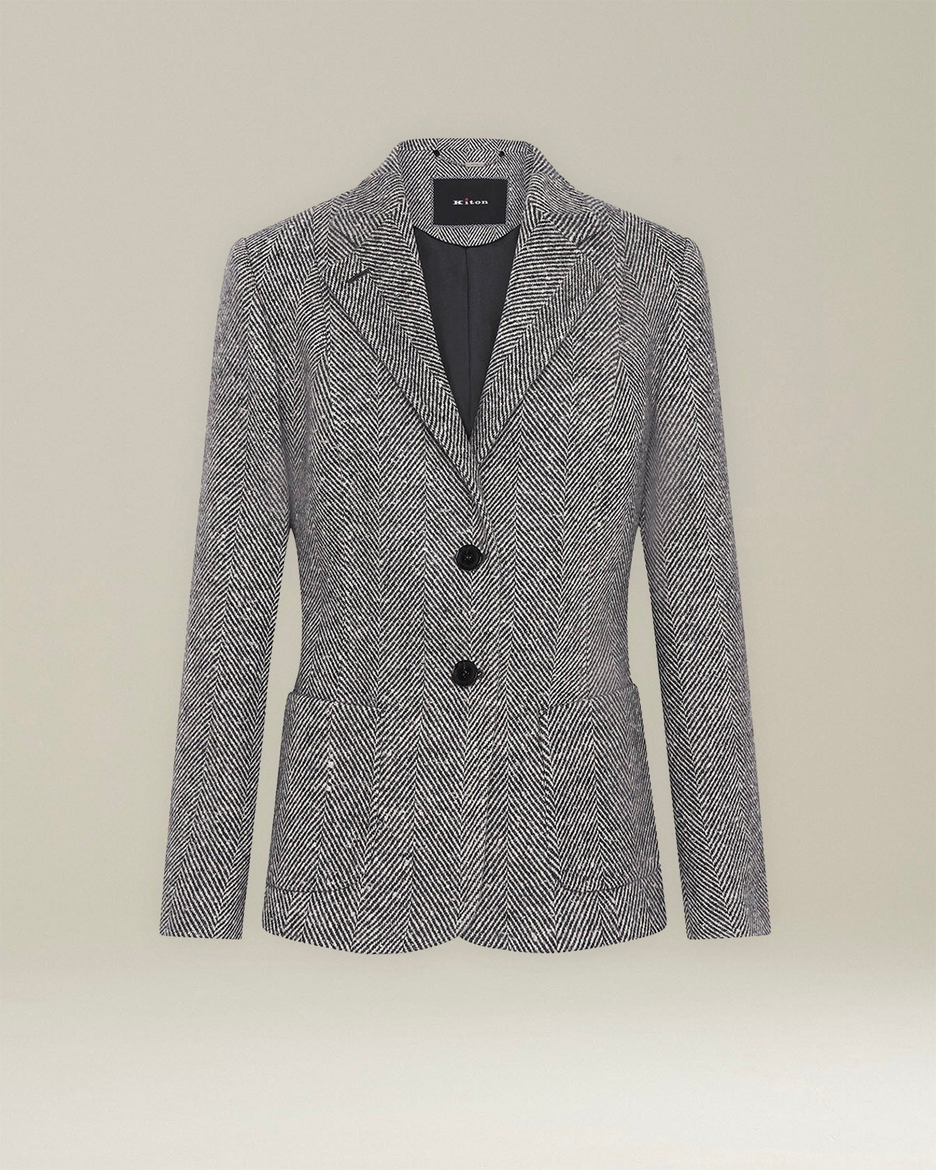 HERRINGBONE CASHMERE BLAZER